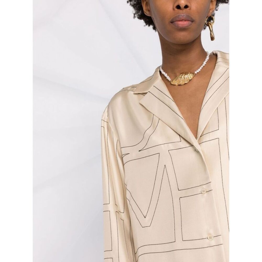 Toteme Women Monogram Silk Shirt - Picture 3 of 6